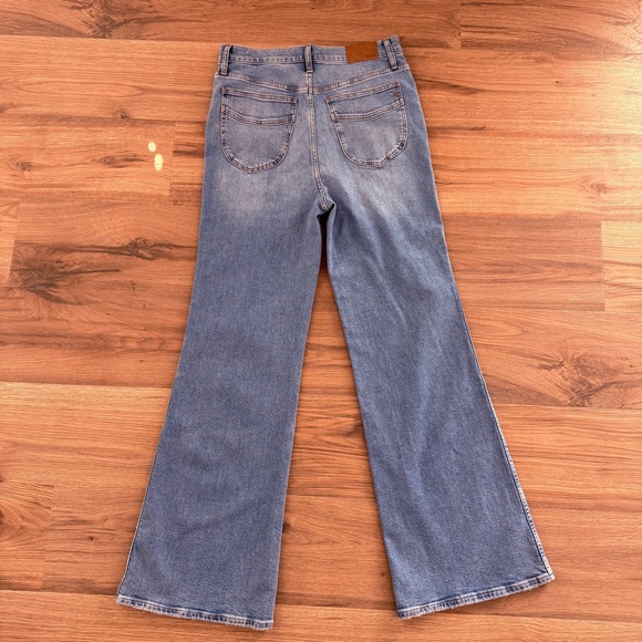 Madewell Jeans Womens Sz 29 Blue Light-Med Wash High Rise Flare Wide Leg Stretch - Picture 2 of 10